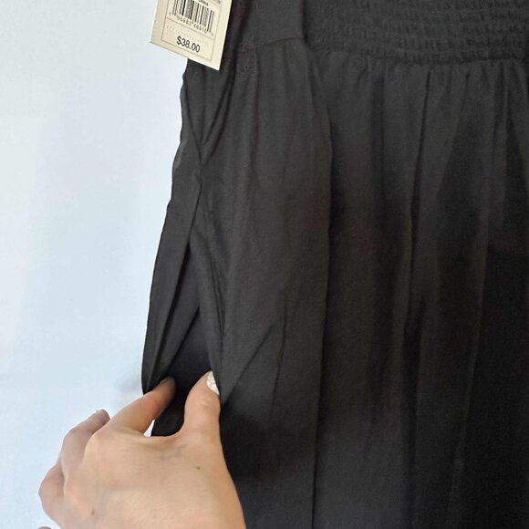 a new day WOMENS 100% COTTON STRAPPY BLACK DRESS SIZE LARGE WITH POCKETS NWT! - Picture 6 of 8